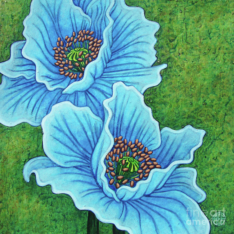 Blue Duo Painting by Amy E Fraser