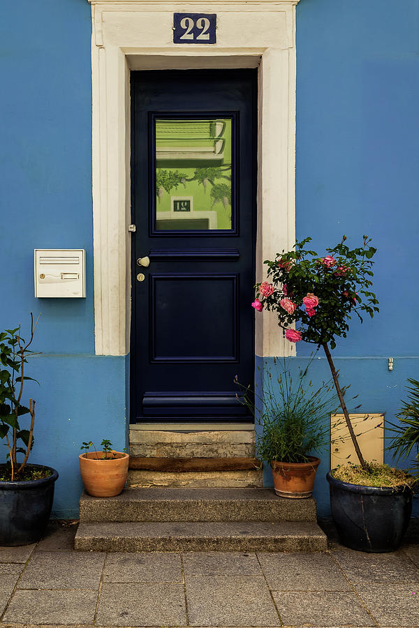 Paris Photograph - Blue Entrance Paris by Andrew Soundarajan