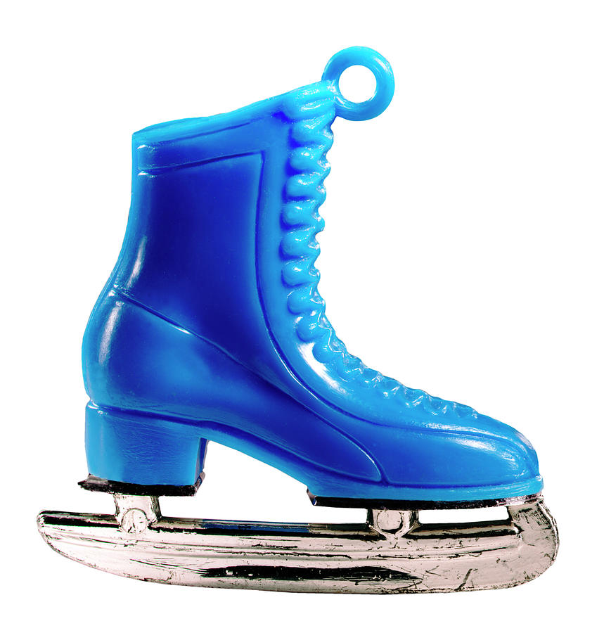 Hockey Drawing - Blue Figure Skate by CSA Images