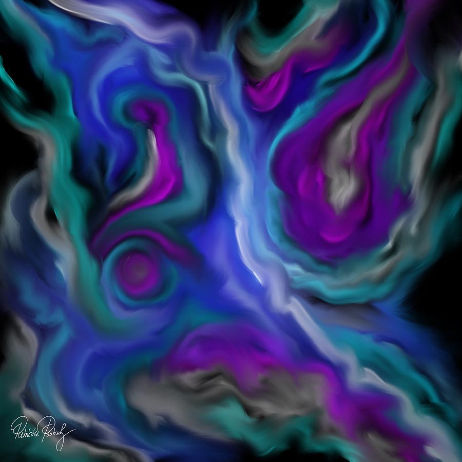Blue Fire Painting by Patricia Piotrak