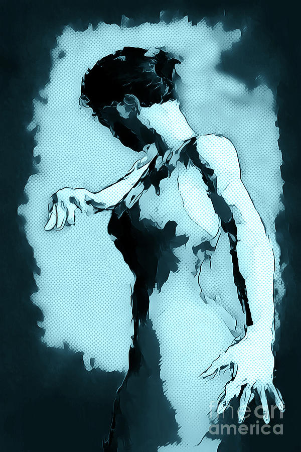 Music Painting - Blue Flamenco by John Edwards