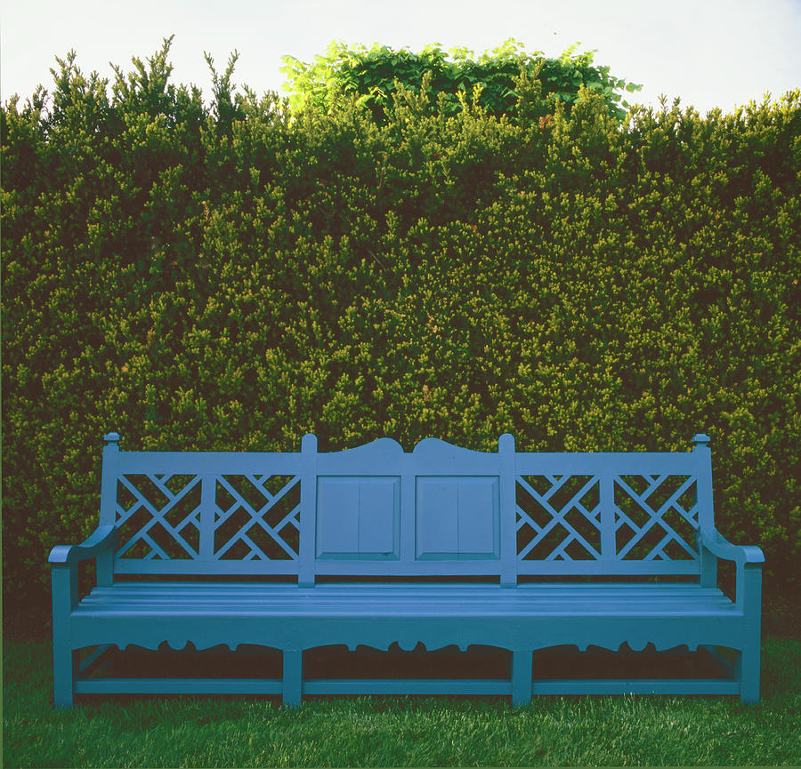 Blue Formal Bench Photograph by Richard Felber