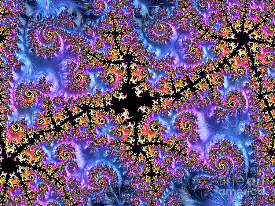 Blue Fractal Ballet Digital Art by Elisabeth Lucas - Fine Art America