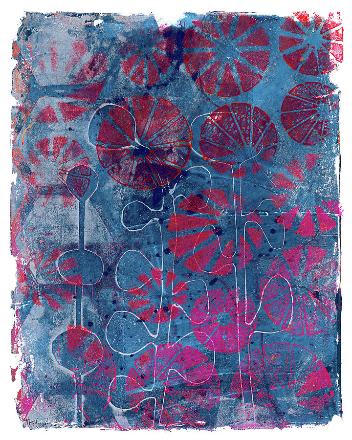 Blue Garden 3 Painting by Tonya Doughty