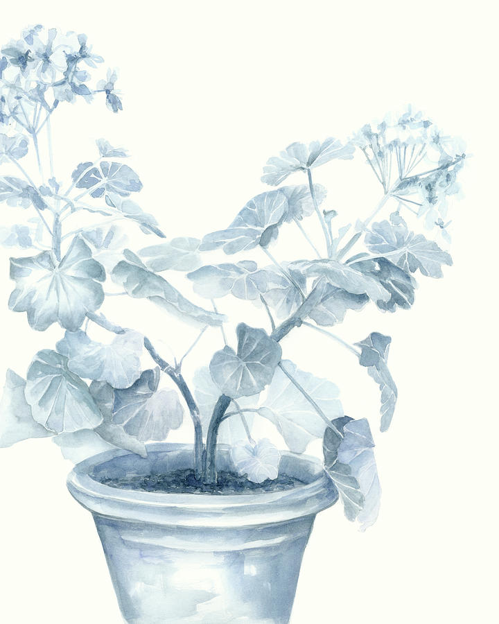 Flower Painting - Blue Geranium I by Megan Meagher