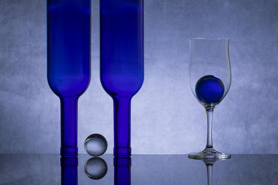 Blue Glass #4 Photograph by Azriel Yakubovitch