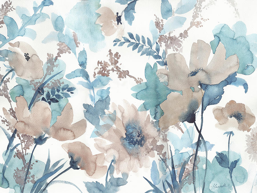 Flower Mixed Media - Blue Glory by Marietta Cohen Art And Design