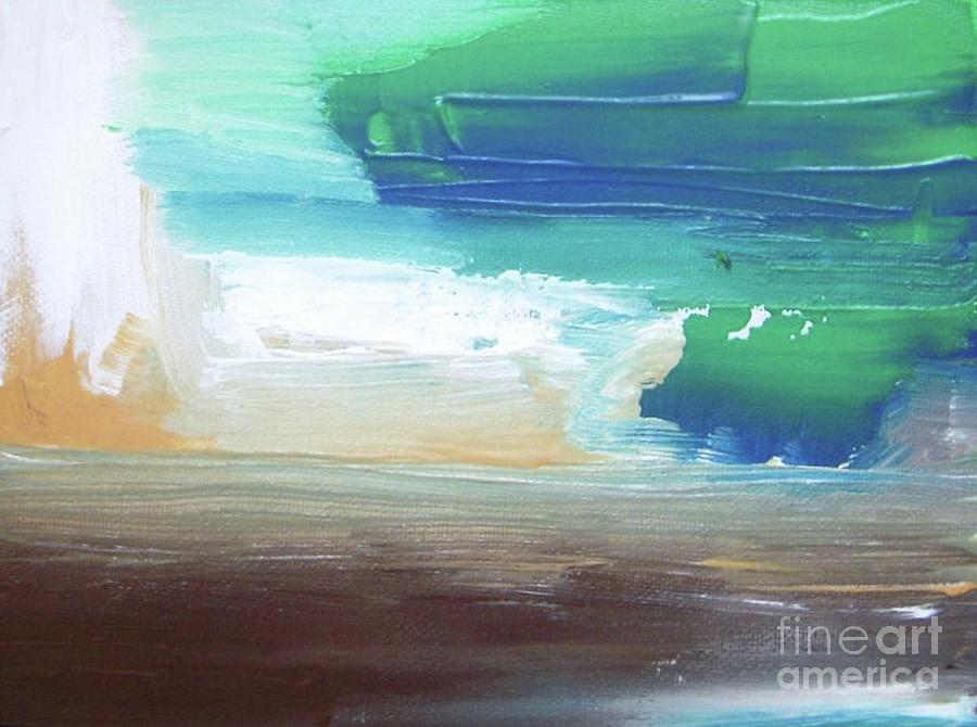 Blue-green Clouds Painting by Vesna Antic