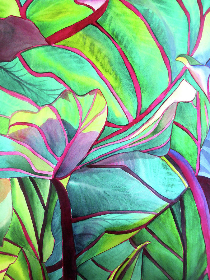 Foliage Painting - Blue Hawaii by Sacha Grossel Foliage Painting - Blue Hawaii by Sacha Grossel