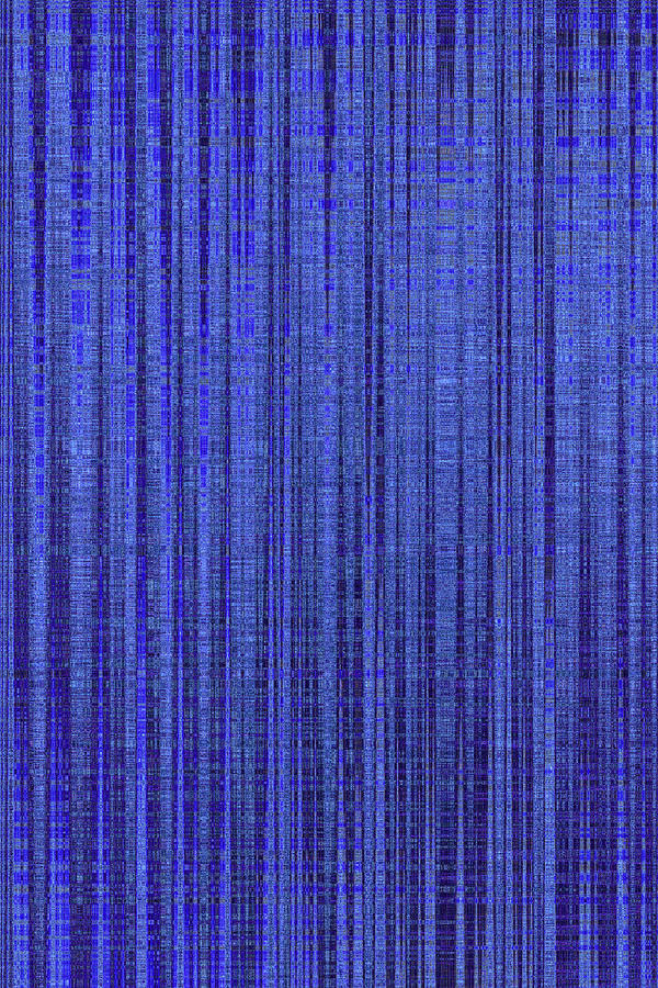 Blue Hedgehog Cactus Shower Curtain Abstract Digital Art by Tom Janca