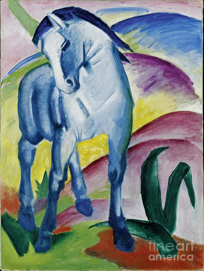 Blue Horse I, 1911. Artist Marc, Franz Drawing by Heritage Images