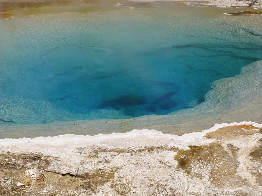 Blue Hot Spring Volanic Yellowstone Photograph by Sassy1902