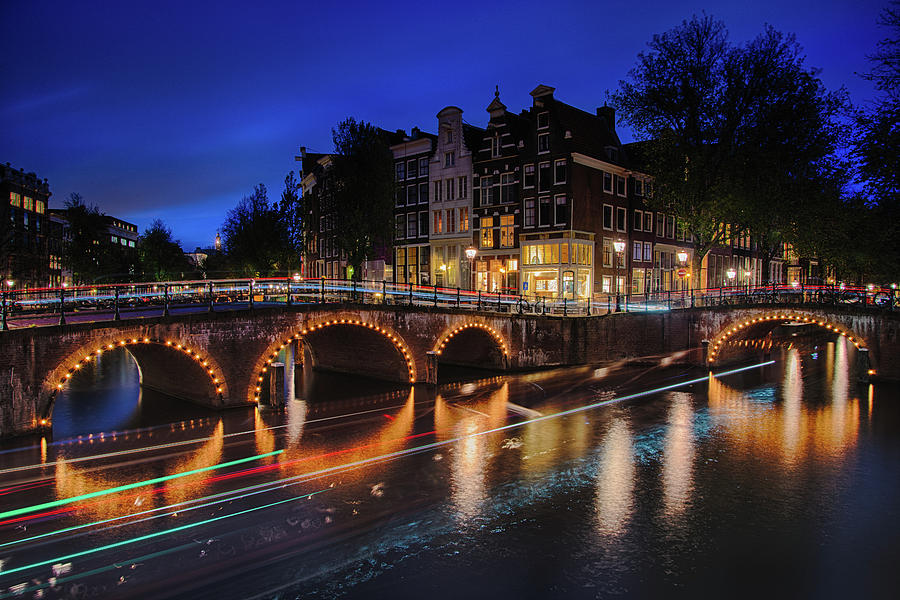 Blue Hour Amsterdam Photograph by Raf Winterpacht