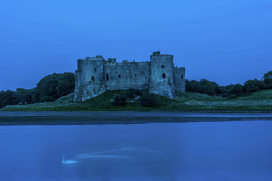 Blue Hour At Carew Castle Photograph by Steve Purnell