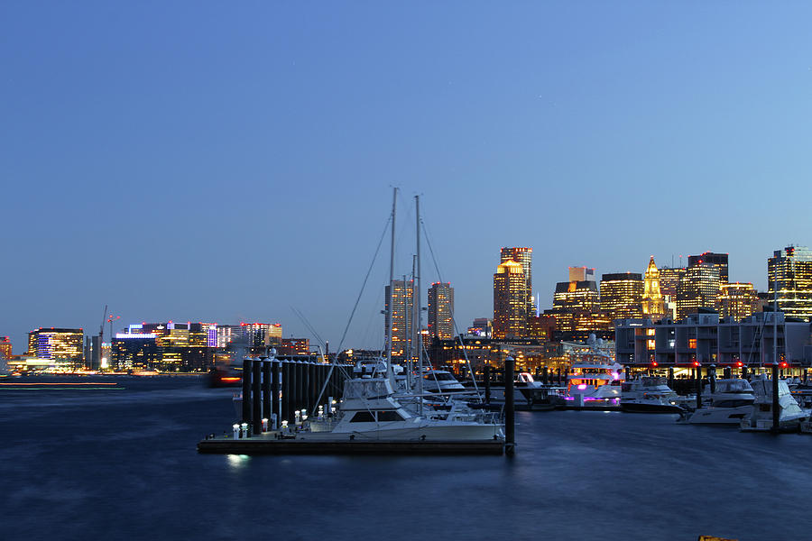 Blue Hour In Boston Harbor Photograph by DiGiovanni Photography