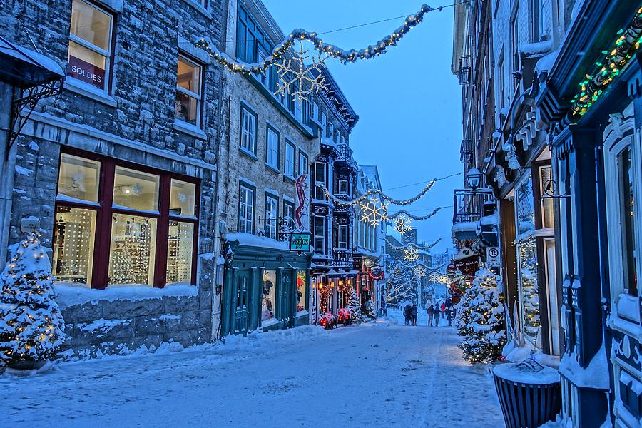Blue Hour in Quebec City Photograph by Patricia Caron