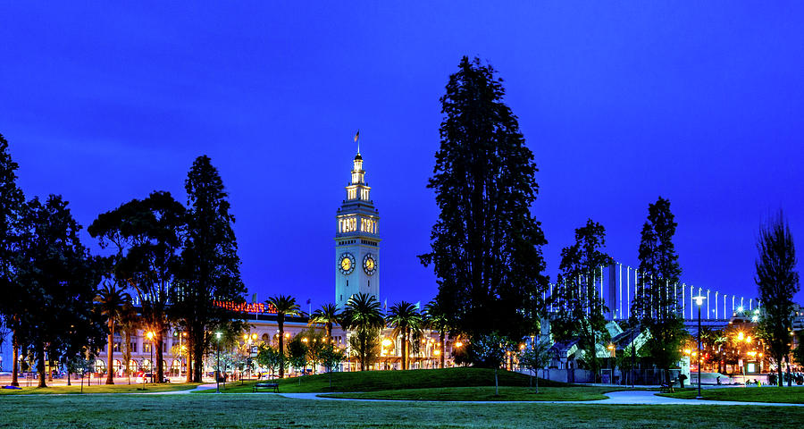 Blue Hour in San Francisco Photograph by Marcy Wielfaert