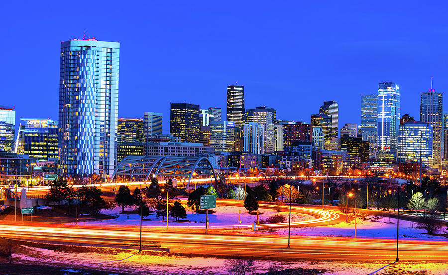 Blue Hour over Denver Photograph by Gary Kochel