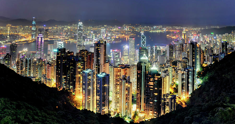 Blue Hours Hong Kong Photograph by Kai O'yang - Fine Art America