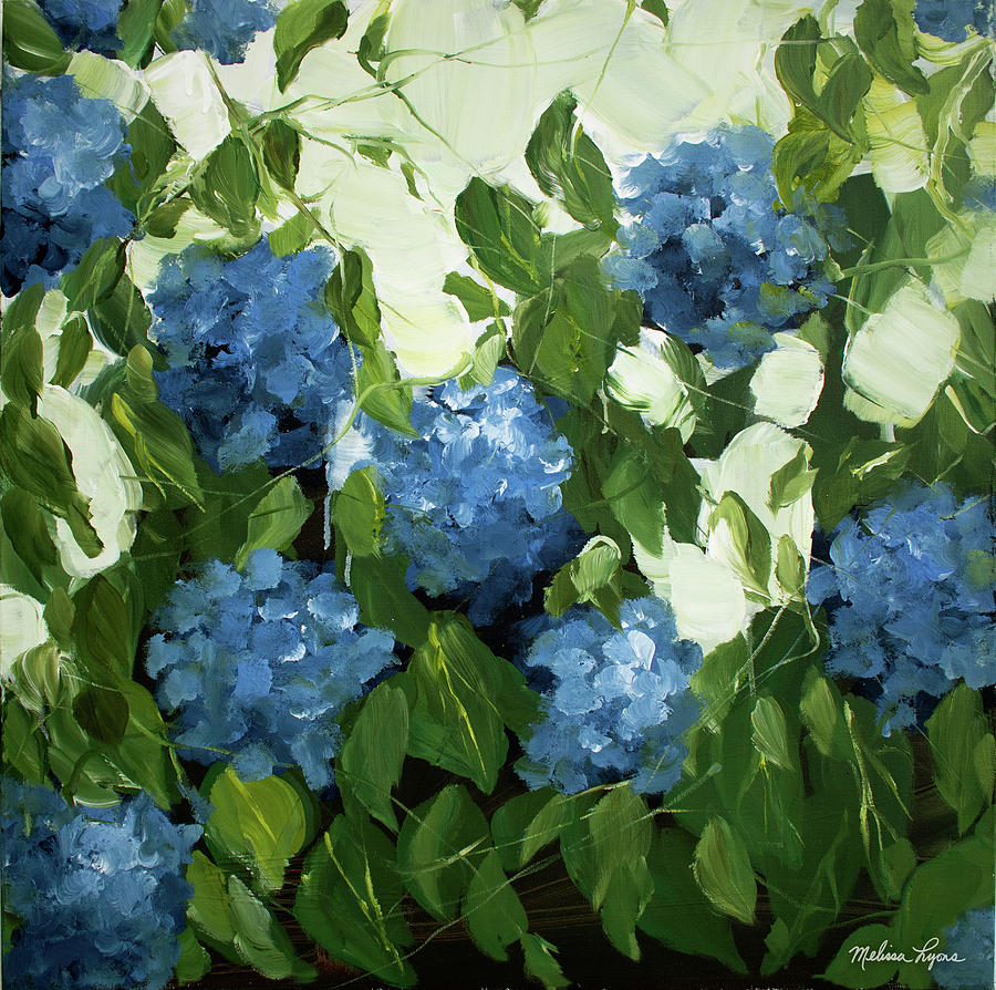 Blue Hydrangeas Painting by Melissa Lyons