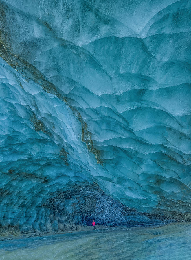 Blue Ice Cave Photograph by Danling Gu