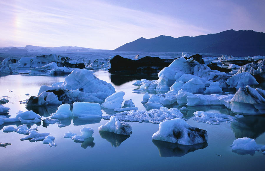 Blue Icebergs In Lake Jokulsarlon Photograph by Frans Lemmens Blue Icebergs In Lake Jokulsarlon Photograph by Frans Lemmens