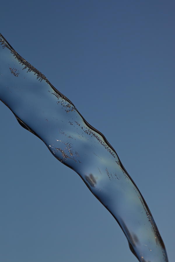 Blue icicle - abstract Photograph by Intensivelight