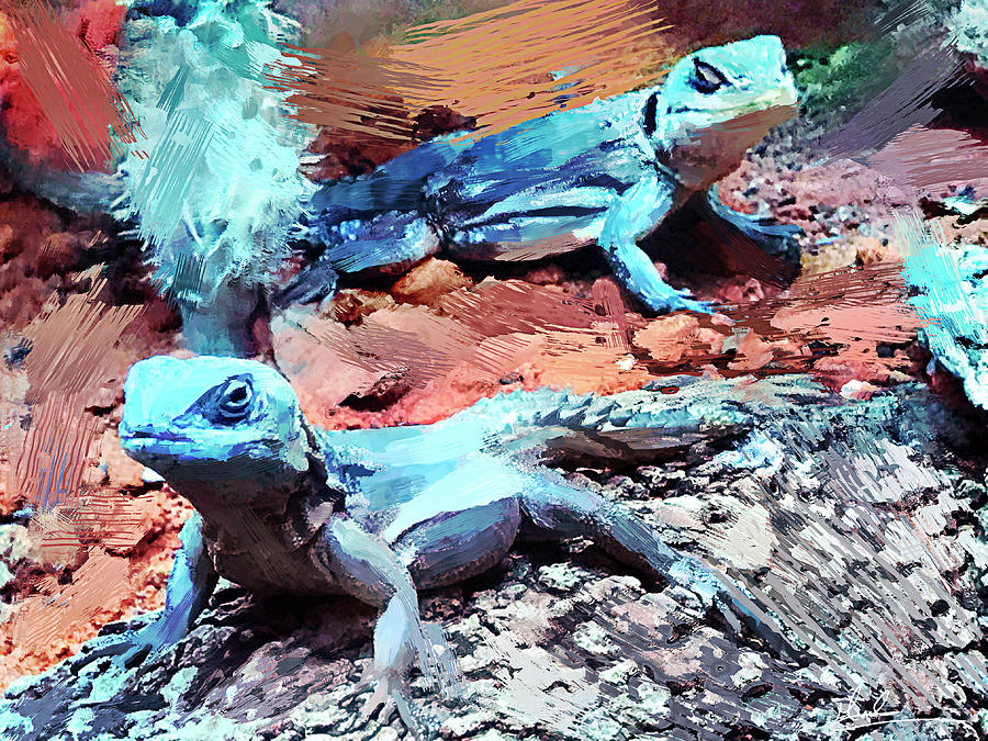 Blue Iguanas Photograph by GW Mireles