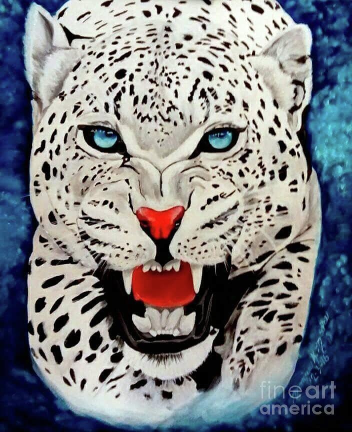 Blue Jaguar Painting by Monique Moore - Fine Art America