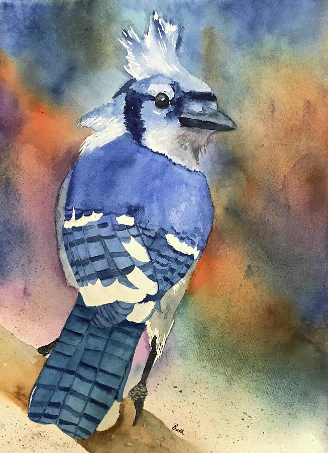 Blue Jay Painting by Beth Fontenot