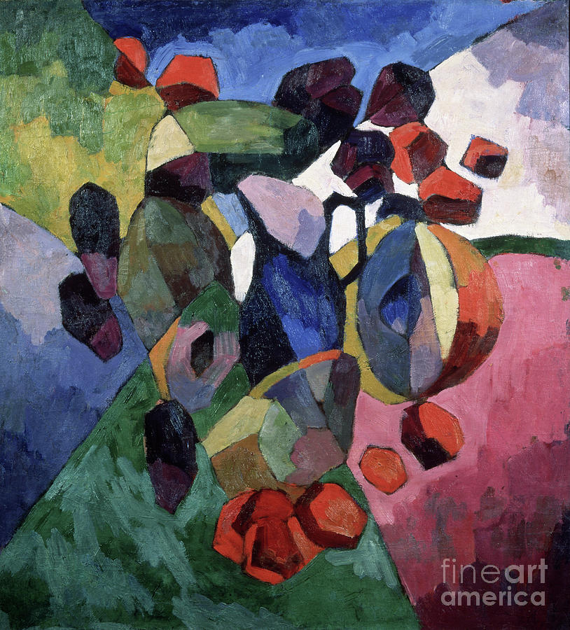 Blue Jug And Fruits, 1913. Artist Drawing by Heritage Images