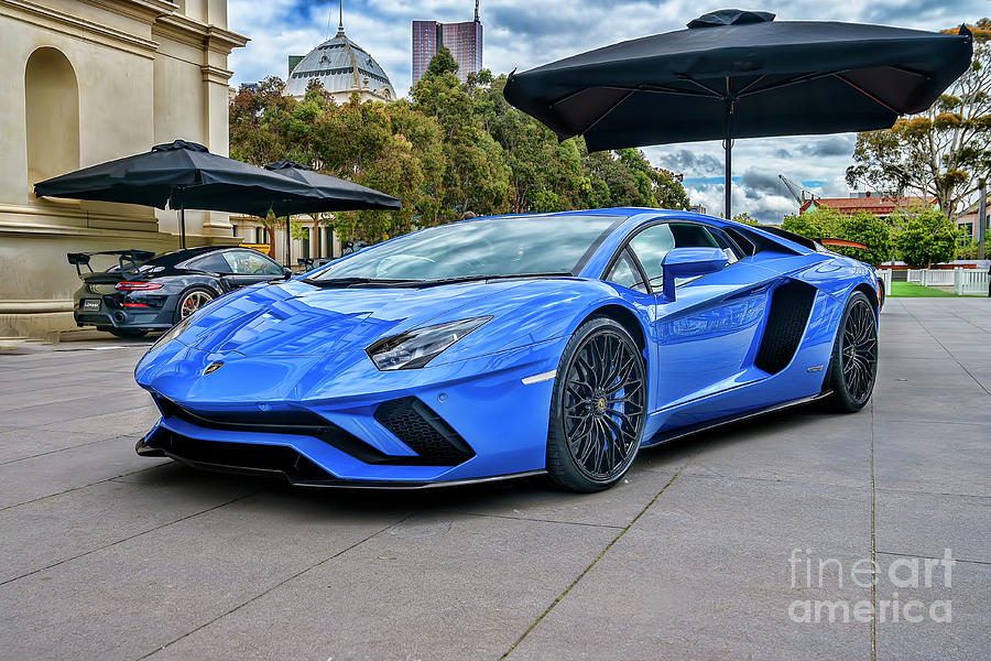 Blue Lamborghini Aventador Photograph by Stuart Row - Pixels
