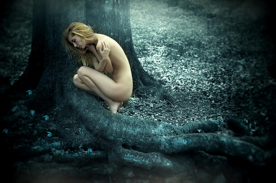 Nude Photograph - Blue Land by Adela  Lia Rusu