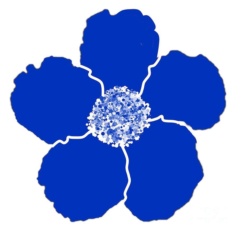 Blue Lily Flower Digital Art by Delynn Addams