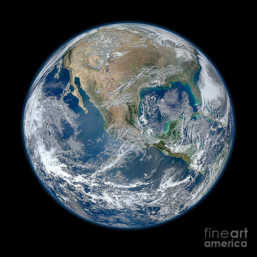 Blue Marble Our Earth from Space Photograph by Tina Lavoie