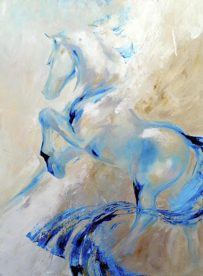 Blue Mare Painting by Dina Dargo