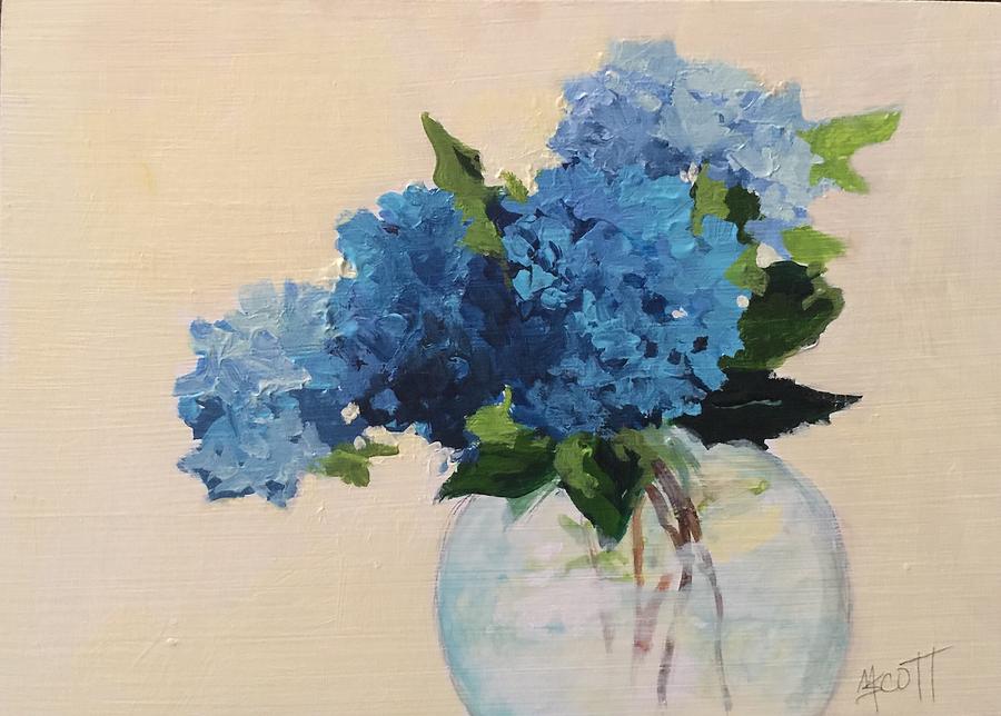 Blue Painting by Mary Scott - Fine Art America