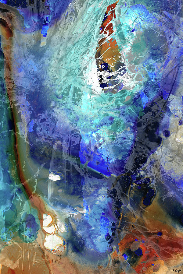 Abstract Painting - Blue Modern Abstract Art - Desires - Sharon Cummings by Sharon Cummings
