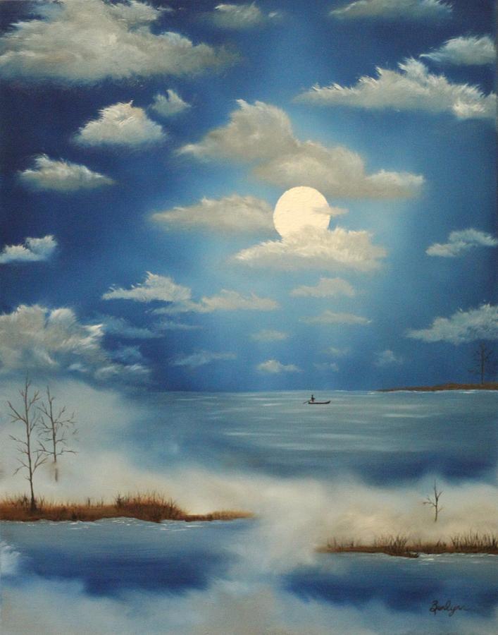 Blue Moon  Painting by Berlynn