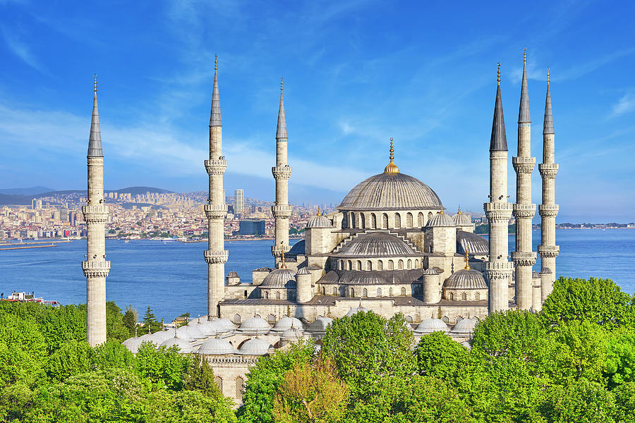Blue Mosque, Istanbul, Turkey Digital Art by Jan Wlodarczyk