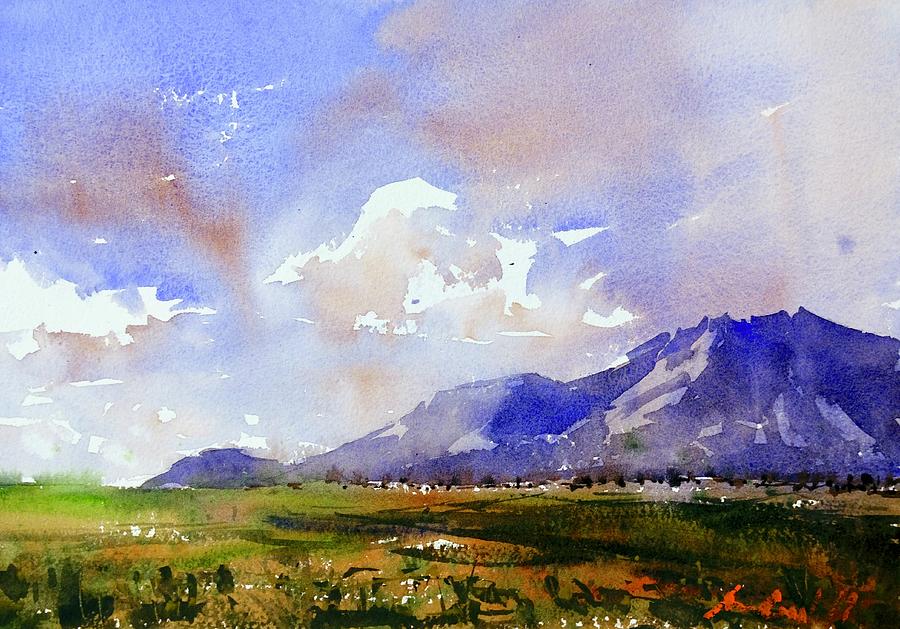 Blue Mountain Landscape Painting