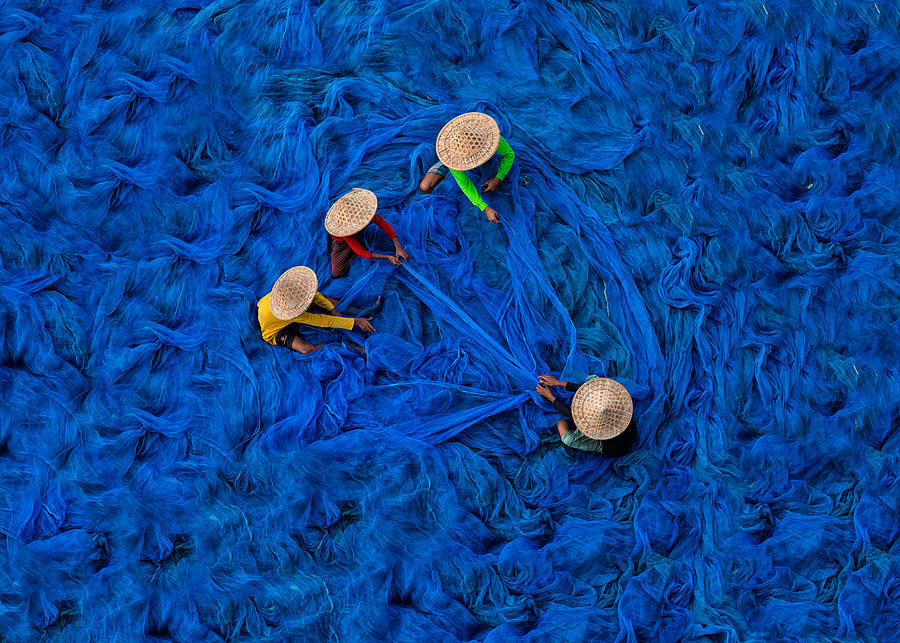 Blue Nets Photograph by Nilendu Banerjee