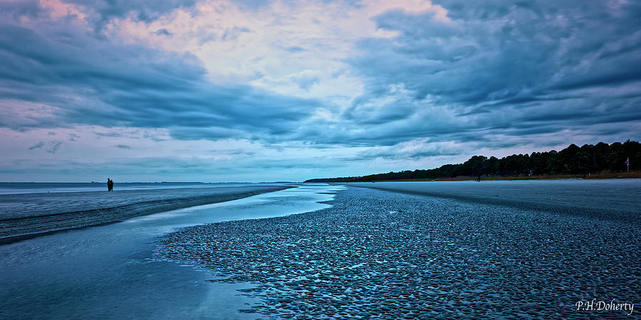 Blue Night At Low Tide Photograph