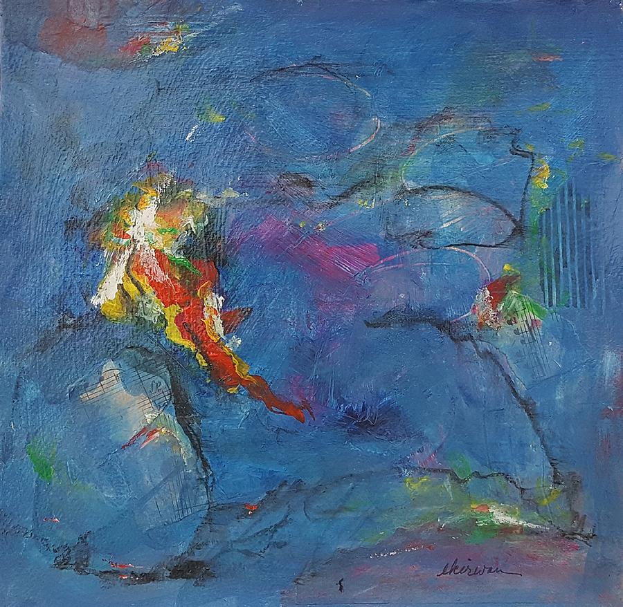 Abstract Mixed Media - Blue Notes by Ellen Kirwan Abstract Mixed Media - Blue Notes by Ellen Kirwan