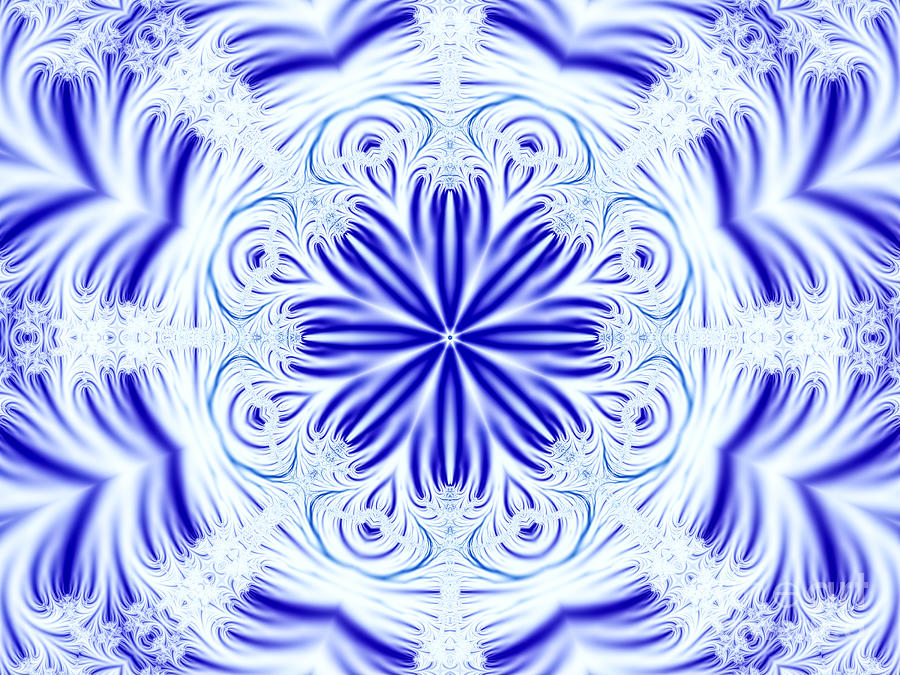 Blue Octagon Digital Art by Elisabeth Lucas - Fine Art America