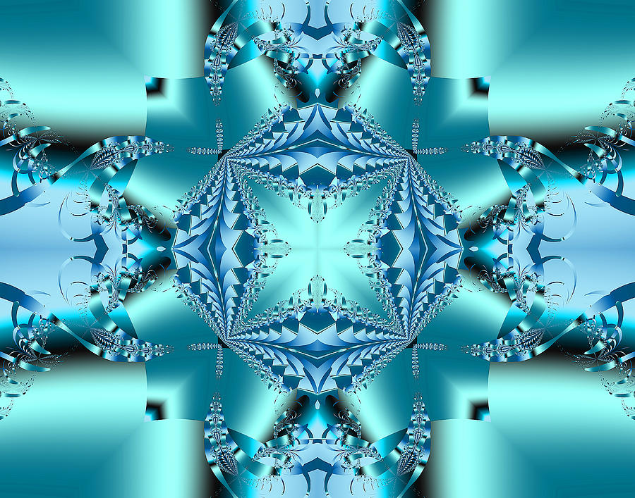 Blue on Blue Fractal Photograph by Lowell Monke
