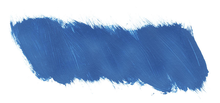 Blue Paint In A Fast Brush Stroke Photograph by Kevinruss