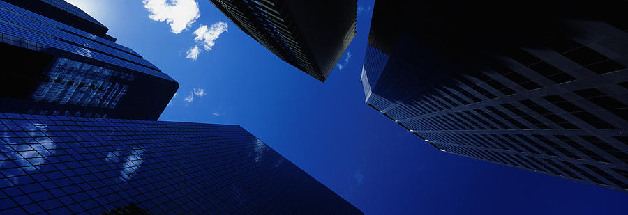 Blue Panoramic Highrises Imposing Photograph by Jason v