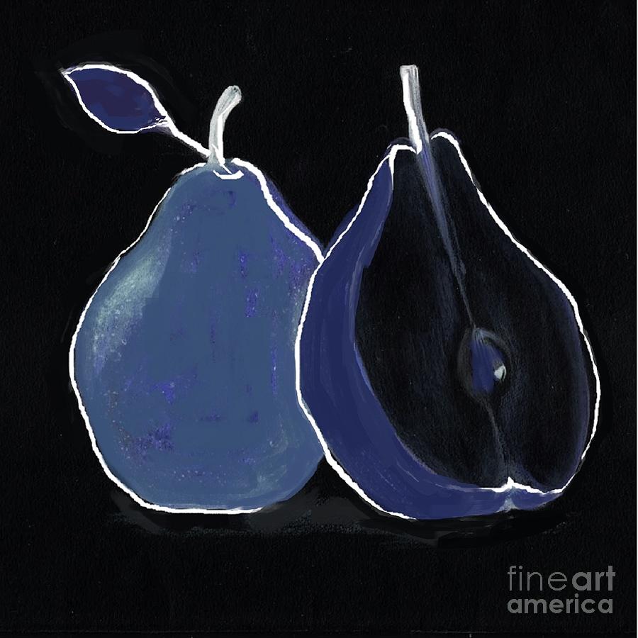 Blue Pear  Painting by Vesna Antic