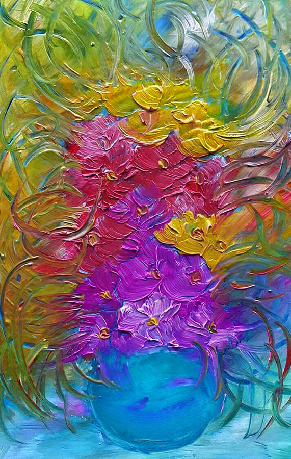 Blue Painting - Blue Rain by Radu Rascanu Blue Painting - Blue Rain by Radu Rascanu